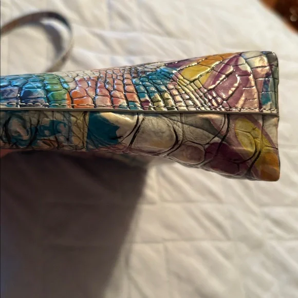 Brahmin Colorful Croc-Embossed Leather Bag - Picture 3 of 10
